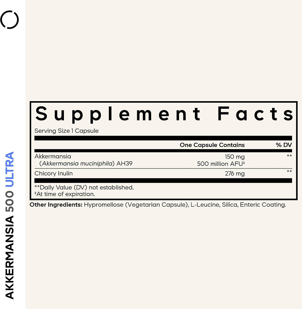 Codeage Akkermansia Muciniphila Probiotic Ultra - High-Potency 500M AFUs Akkermansia Probiotic Supplement - Enhanced Daily Probiotic & Prebiotic, Chicory Inulin - 3-Month Supply - 90 Capsules