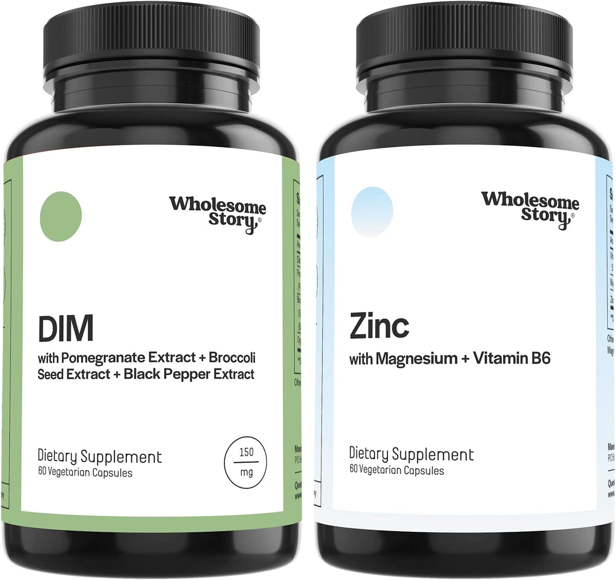 DIM + Zinc, Magnesium & VIT B6 | DIM Supplement for Women and Men with Pomegranate + Zinc Picolinate, Magnesium with Vitamin B6 | Cell & Tissue Healrh | Hormone Balance for Women | 60 & 30 Day Supply