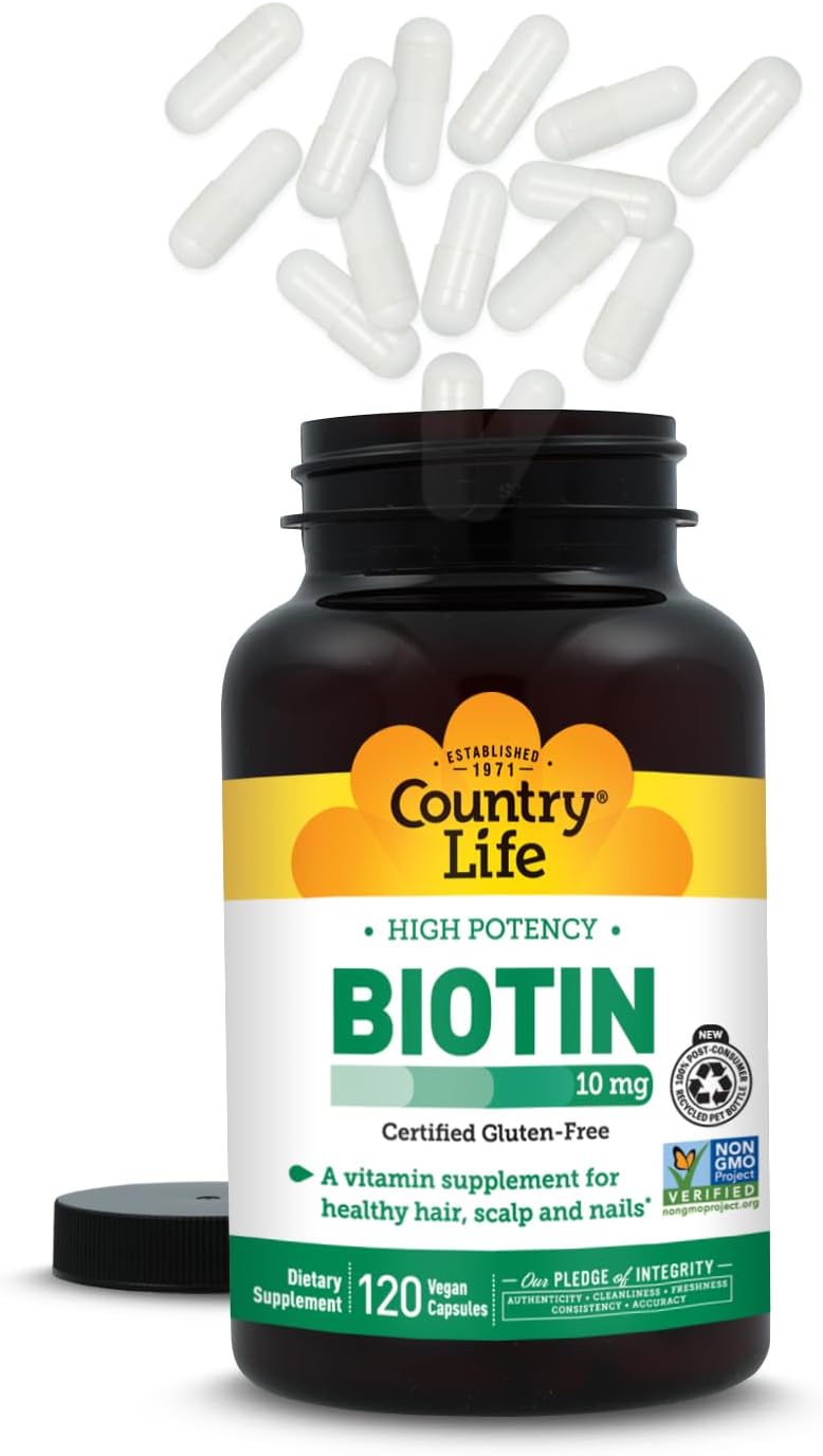 Country Life High Potency Biotin 10 mg, 120 Capsules
