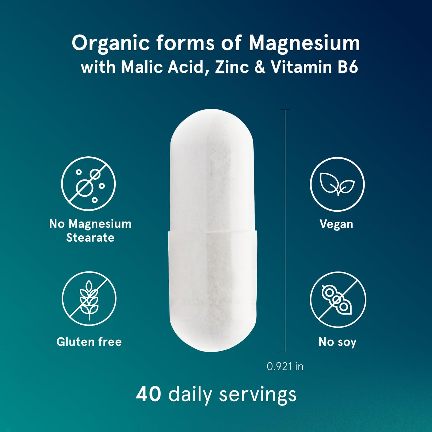 Puori Magnesium Complex Supplement - High Absorption Magnesium Taurinate & Gluconate, Zinc, Vitamin B6 & Malic Acid for Sleep Support, Immune & Bone Health & Muscle Recovery - 240 Vegan Capsules