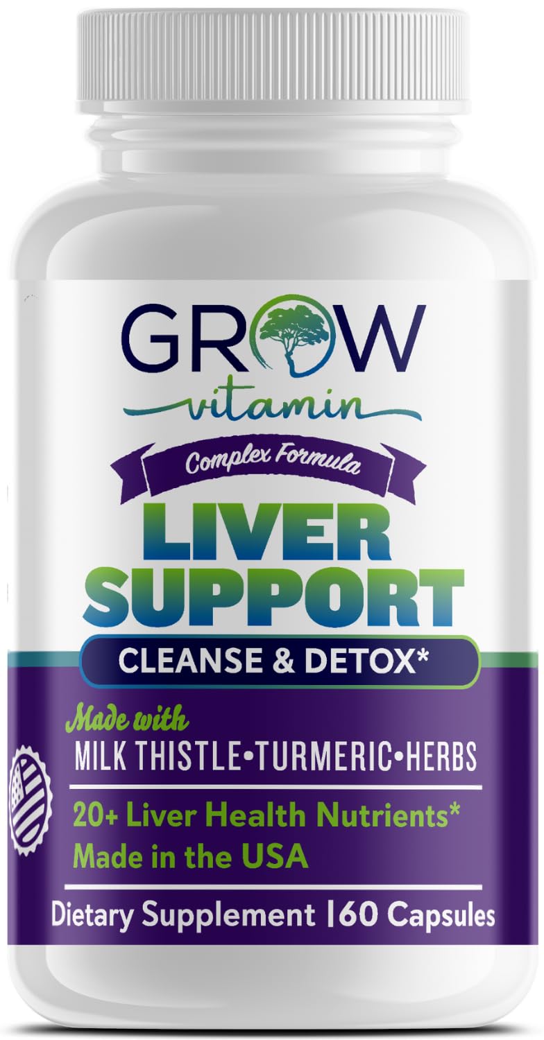 grow vitamin Liver Cleanse Detox Capsules w/Unique Blend of Milk Thistle, Artichoke & Dandelion Extract - Liver Supplement Includes