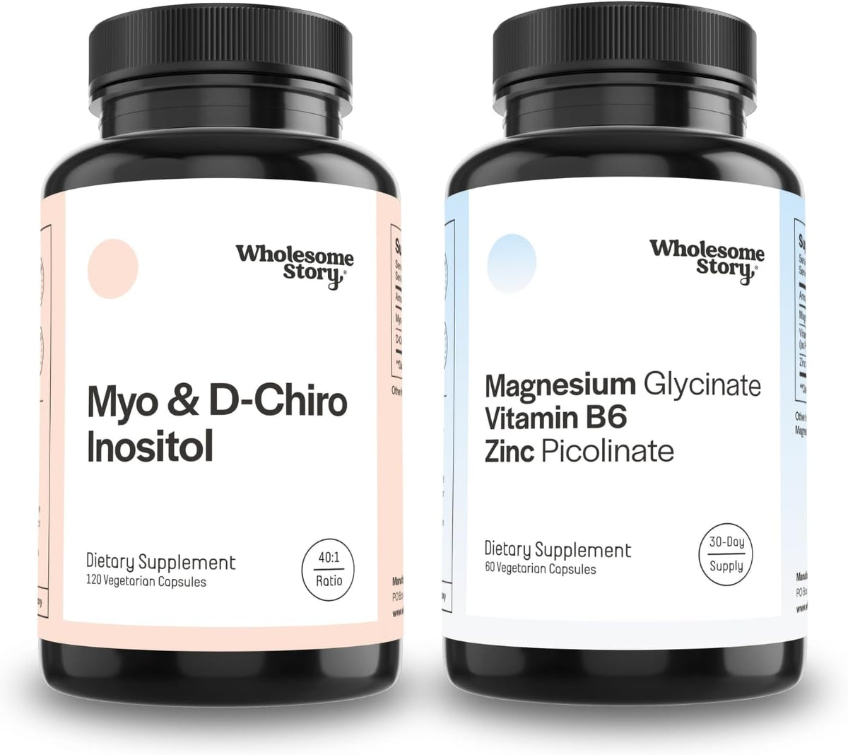 Myo & D Chiro Inositol + Zinc Magnesium | Myo-Inositol & D-Chiro Inositol & Zinc Picolinate, Magnesium Glycinate + Vitamin B6 | Supports Horomone Balance, Reproductive & Fertility Health | 30 Servings