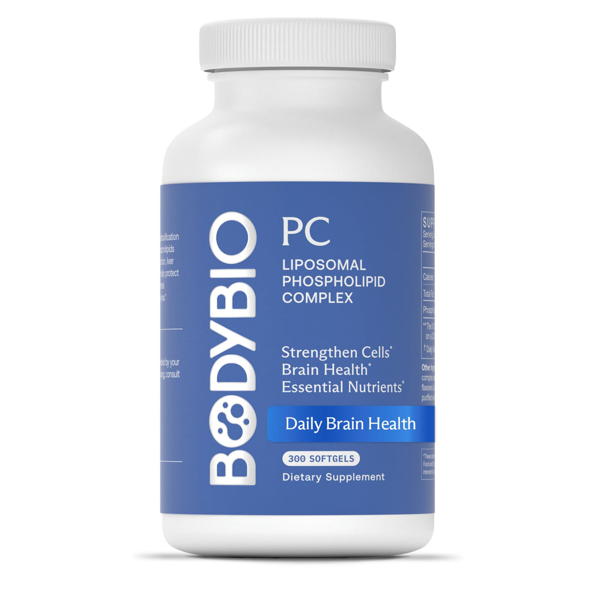 BodyBio PC - Phosphatidylcholine for Brain, Cellular & Cognitive Health | Mental Clarity, Healthy Aging & Gentle Daily Detox