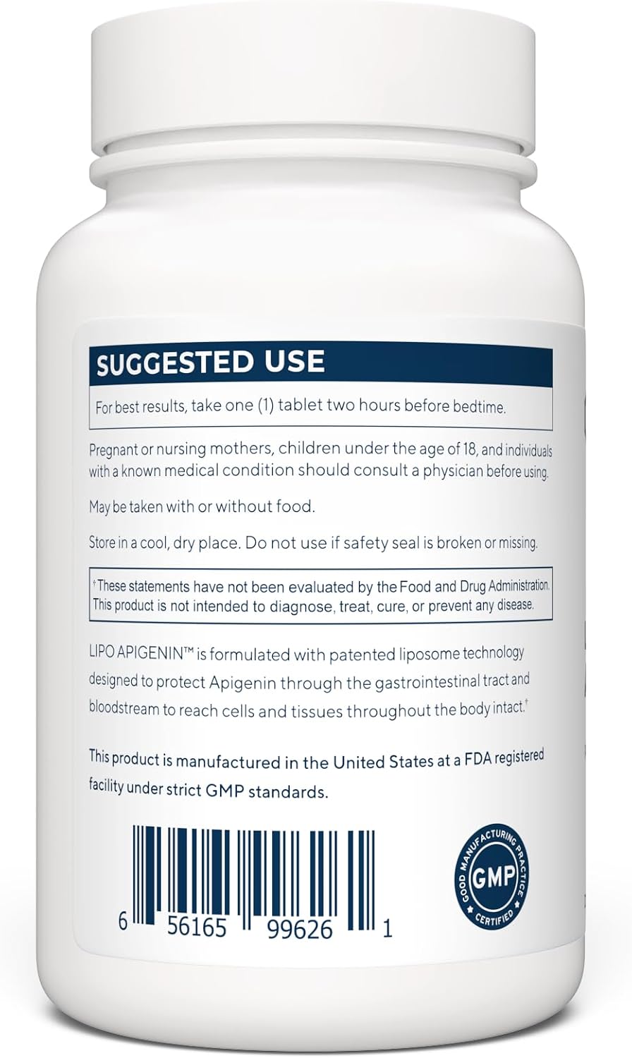 Renue By Science Apigenin | High Strength Liposomal Apigenin Supplement | 90 Apagenine Capsules - 75mg Apigenin per Serving | Non-GMO & Allergen Free | Made in the USA Third-Party Tested