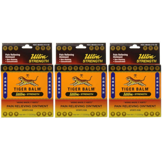Tiger Balm Sport Rub Pain Relieving Ointment, Ultra Strength 1.70 oz (Pack of 3) Tiger BalmBuy Supplements Australia