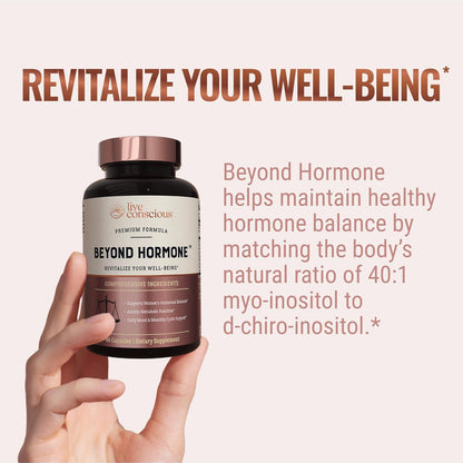 Live Conscious Beyond Collagen Powder & Beyond Hormone | Hair, Skin, Nail, and Joint Support + Promotes Healthy Estrogen Balance for Women