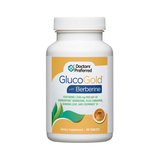 DOCTORS' PREFERRED GlucoGold , Concentrated Cinnamon, Chromium, Banaba Leaf Extract (90 Tablets)