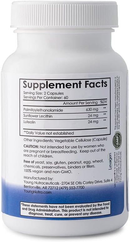 Mirica® - Pea (Palmitoylethanolamide) and Luteolin - Comfort Support - Supports Healthy Immune and Nervous Systems - 120 Capsules