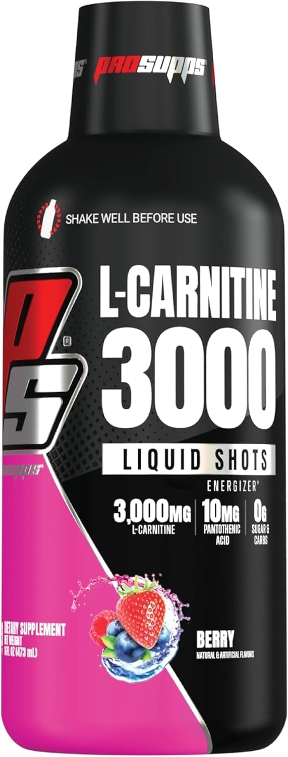PROSUPPS L-Carnitine 3000 Stimulant Free Liquid Shots (Berry) Amino23 Liquid Collagen Shots (Citrus Punch) Bundle