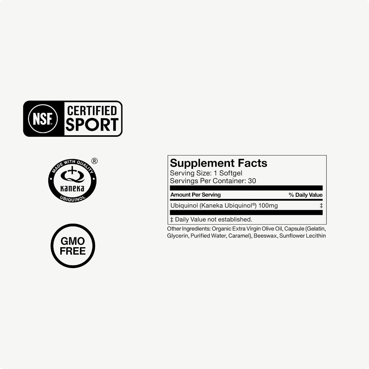 Momentous Ubiquinol - 42 g Plant-Based CoQ10 Softgel Supplement for Foundational Health Support - NSF Certified for Sport - GMO- & Gluten-Free - 30 Servings