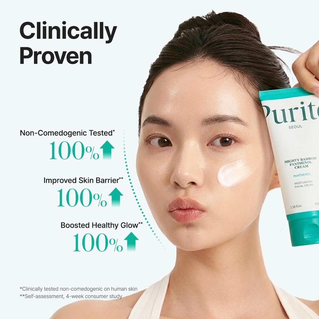 PURITO Panthenol 10% Barrier Cream | Face Moisturizer for Skin Barrier Repair | All skin types, sensitive and blemish-prone skin | Non-Comedogenic,