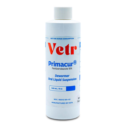 vetr Primacur Broad-Spectrum Oral Suspension Support Formula 10% Oral Suspension for Dogs and Cats - 240ML/8.1oz - Bacon Flavor