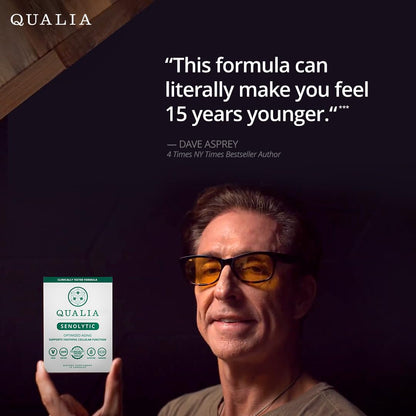 QUALIA LIFE SCIENCES Senolytic Supplement, Fisetin, Quercetin, Piperlongumin & More, Aging Supplement - Supports Optimal Cell Repair & Rejuvenation, Naturally Eliminate Zombie Cells, 1 Month Supply