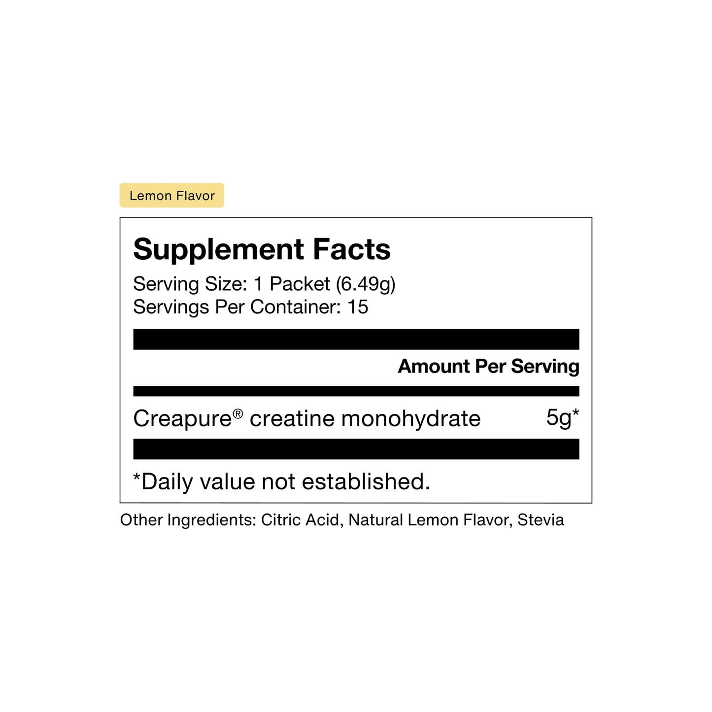 Momentous Creatine Lemon Monohydrate Powder - Creatine Powder - Supports Strength, Lean Muscle, & Recovery for Men & Women - NSF Certified for Sport - 6.49 g per Serving - 15 Servings