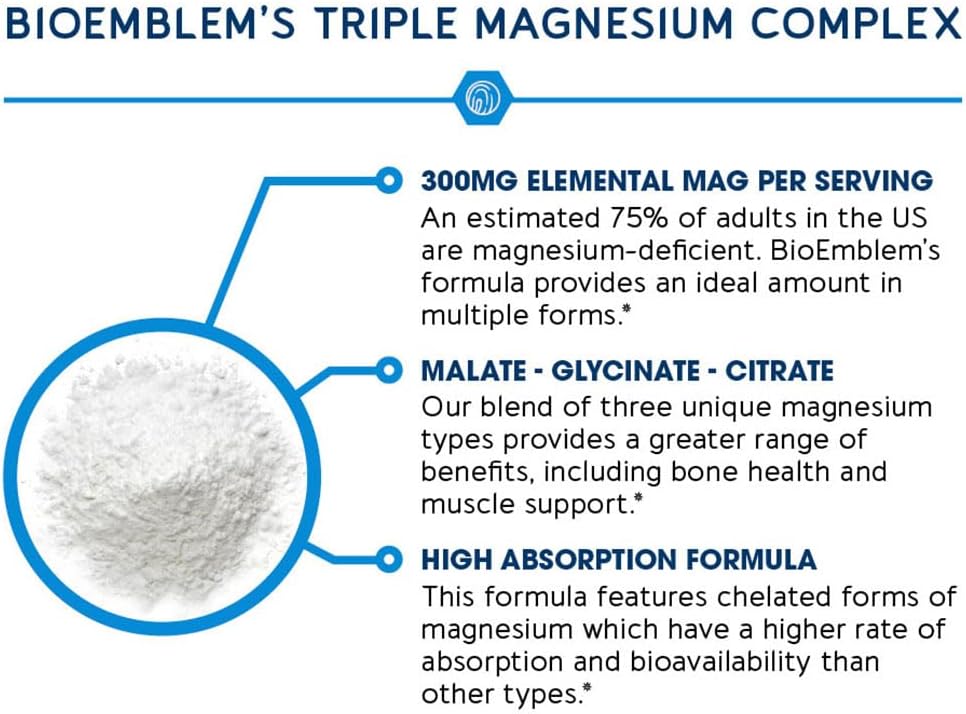 BioEmblem Magnesium Glycinate 120 Capsules