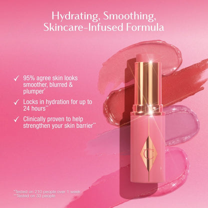 Charlotte Tilbury Unreal Healthy Glow Blush Stick - Buildable Cream Makeup with a Skincare-Infused Formula - Easy to Use, Blendable & Leaves Skin with a Luminous Sheen - Berry Glow