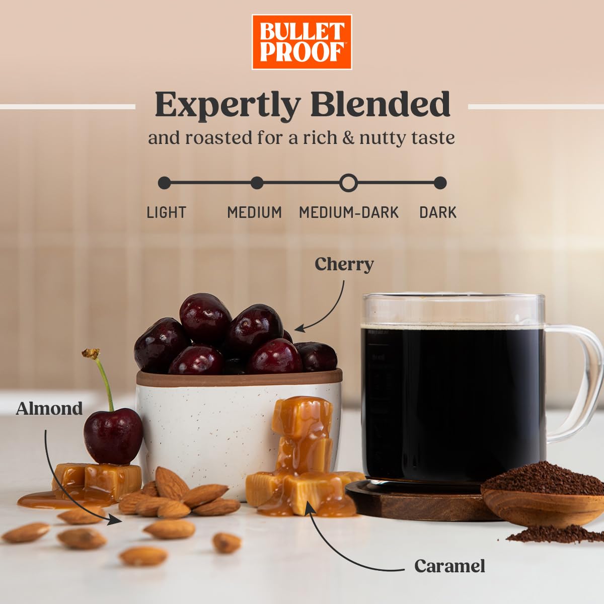 Bulletproof Original Medium-Roast Single-Serve Coffee Pods, 24 Count, 100% Arabica Beans, Clean Coffee Tested for Toxins