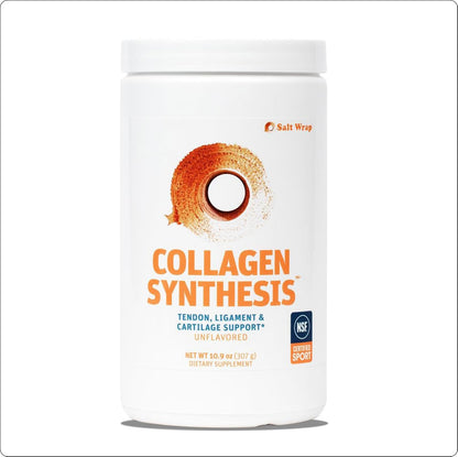 SaltWrap Collagen Synthesis Peptides for Joint and Tendon Recovery | NSF Certified for Sport, Patented Tendoforte and Fortigel Support Cartilage Repair, Unflavored Collagen Powder Supplement