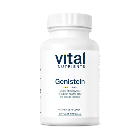 Vital Nutrients Genistein - Easily Absorbed Isoflavones for Bone Health Support* - Vegan Supplement - Gluten and Dairy Free - Non-GMO - 60 Capsules Vital NutrientsBuy Supplements Australia