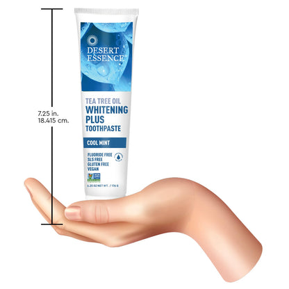 Desert Essence Tea Tree Oil Whitening Plus Toothpaste, 6.25 oz