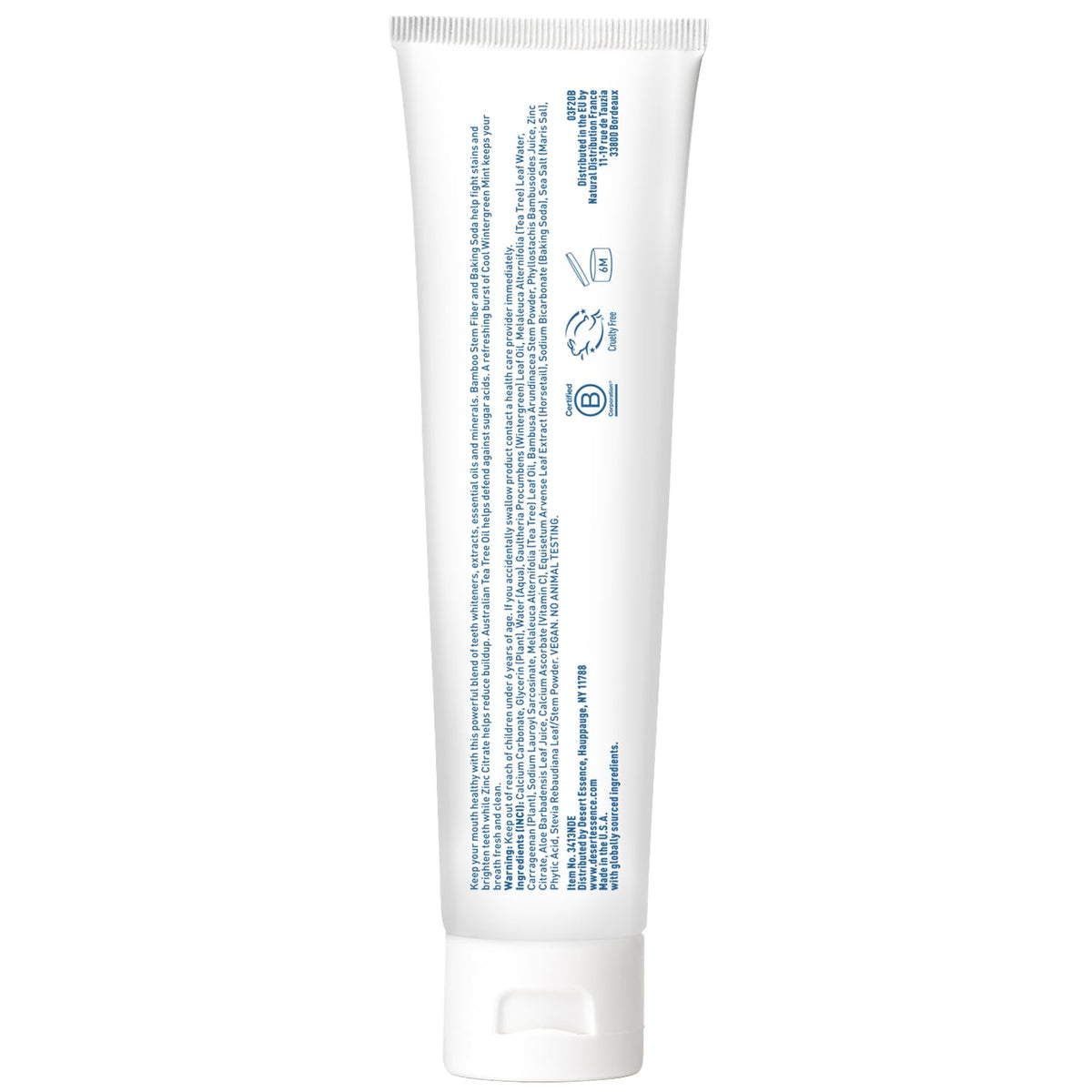 Desert Essence Tea Tree Oil Whitening Plus Toothpaste, 6.25 oz