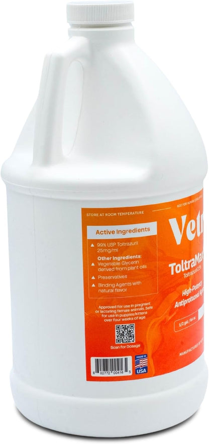 Toltrazuril 2.5% for Horses, Dogs, Cats, 1/2 Gallon, For Non-food chain animals, Chicken