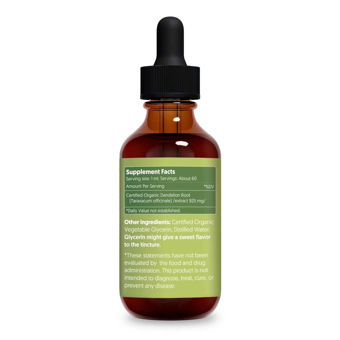 Dandelion Root 2 fl oz Liquid Extract - Natural Herbal Supplement for Cleansing, Digestive Function & Immunity - Organic Taraxacum officinale - Family Size