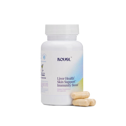 Nouel | Skin + Liver + Immunity Support | Recovery Supplement for Drinking | Milk Thistle, NAC, Hyaluronic Acid, CoQ10, Biotin,