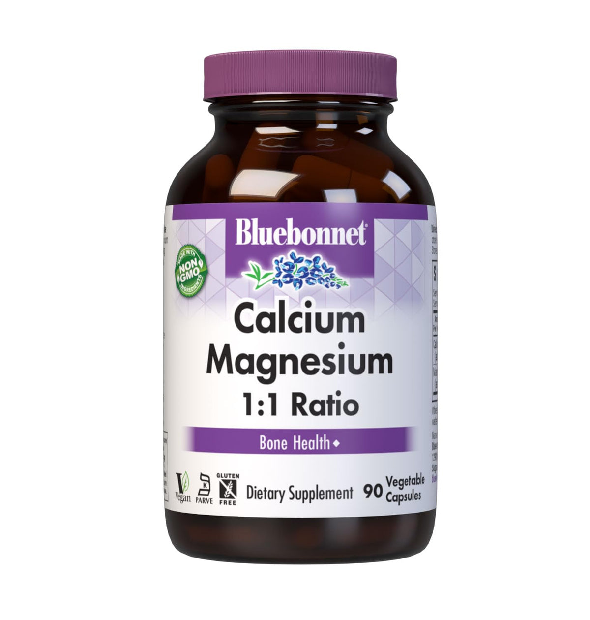 Bluebonnet Nutrition Magnesium & B6 – 400 mg Magnesium Oxide & Aspartate with Vitamin B6 25 mg – Heart & Brain Magnesium Complex for Women & Men* - Non-GMO, Vegan, Gluten-Free - 90 Vegetable Capsules