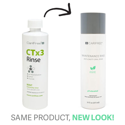 CariFree Maintenance Rinse, Mint Flavored, Anti-Cavity Fluoride Mouthwash, Dentist Recommended, Prevents Oral Decay, Freshens Breath, Alcohol-Free,