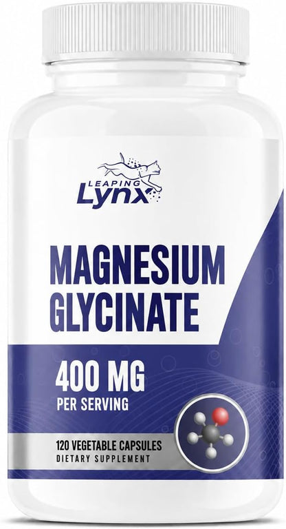 Magnesium Glycinate 400mg – High Absorption, Extra Strength Chelated Magnesium | 120 Capsules (60-Day Supply) | Calm, Muscle Recovery, Sleep & Bone Health | Non-GMO