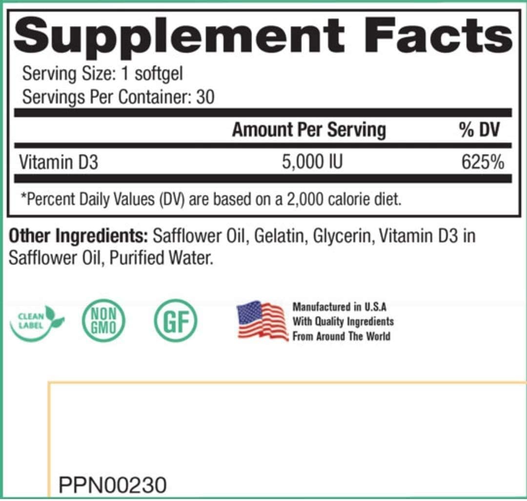 Peak Pure & Natural Golden Oil & Peak Vitamin D3