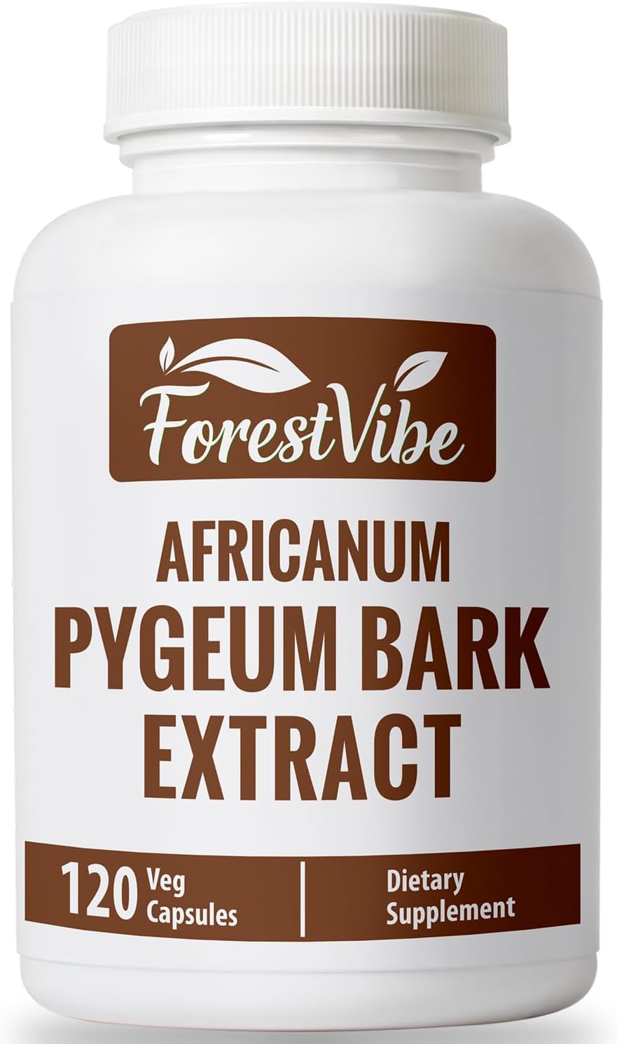 Pygeum Supplement for Men 500mg, Standardized Pygeum Africanum Bark Extract, 120 Vegan Capsules, 4 Month Supply, Non-GMO and Gluten Free Capsules for Men & Women