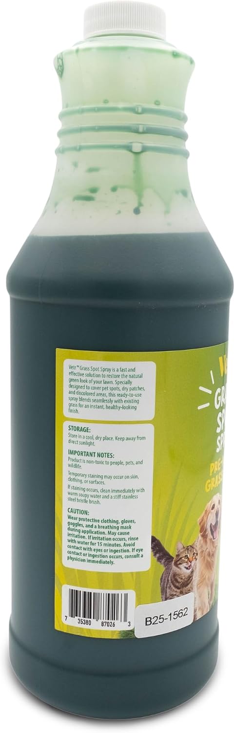 vetr Dog Repair Grass Paint, 32 oz - Pet Safe Lawn Color, Rainproof, Made in USA