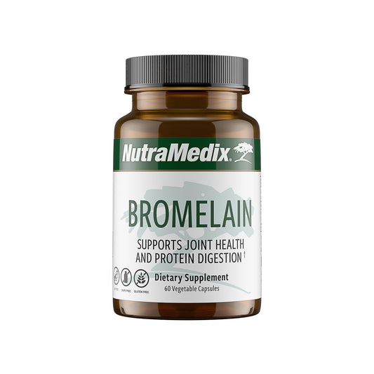 NutraMedix Bromelain Supplements - Proteolytic Enzymes from Pineapple Stems + Bromelain 1,000mg - Designed to Offer Digestion, Exercise and Joint Support - Gluten, Soy and Dairy-Free (60 Capsules) NutraMedix buy supplements Au