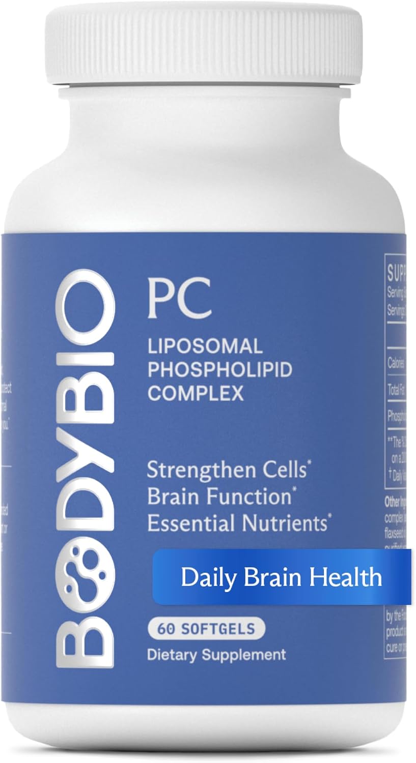 BodyBio PC - Phosphatidylcholine for Brain, Cellular & Cognitive Health | Mental Clarity, Healthy Aging & Gentle Daily Detox