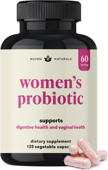 3-in-1 Womens Probiotic - Probiotics, Prebiotics, D-Mannose, 60 Day Supply | Prebiotics and Probiotics for Women, Ingredients to Support Digestive Health, Vaginal Health & pH Balance, Women Probiotic*