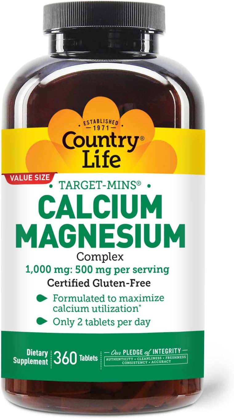 Country Life Target-Mins Calcium Magnesium Complex, 360 Tablets