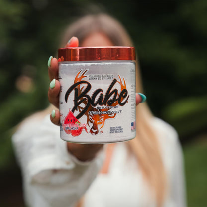 Babe Pre Workout powder for Women | Watermelon Splash | 6g Citrulline, 2g Beta-Alanine, 100mg Hyaluronic Acid, 5mg Biotin and 5 other registered trademarked ingredients | 30 servings | 12.8 OZ