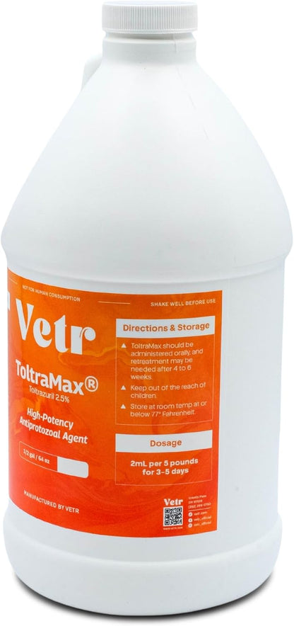 Toltrazuril 2.5% for Horses, Dogs, Cats, 1/2 Gallon, For Non-food chain animals, Chicken