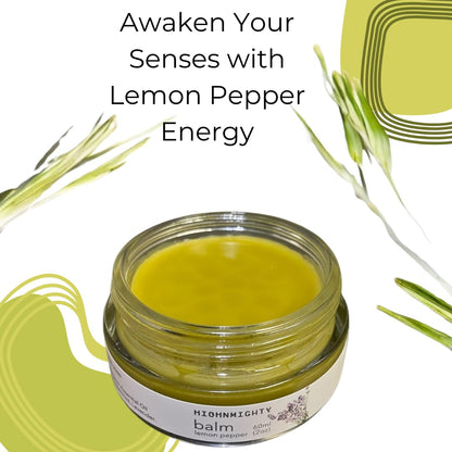 Highnmighty Maximum Strength Lemon Pepper Hemp Balm Salve | Daytime Relief, Relaxing, Natural, Fast-Acting Topical Cream for Muscle Joint Back Knee Shoulder Neck Elbow Hand Foot Relief, 60ml (2oz) HighnmightyBuy Supplements Australia