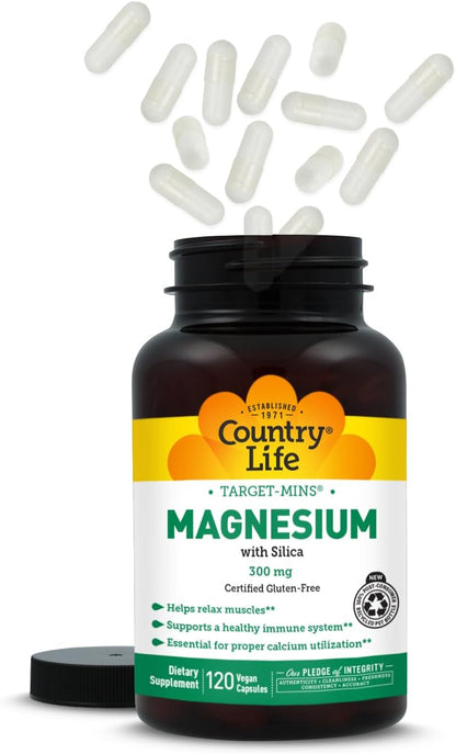 Target-Mins Magnesium with Silica 300 mg 120 Vegetarian Capsules