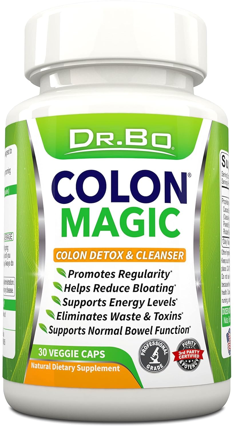 Colon Cleanse Detox Formula - Natural Bowel Cleanser Pills for Intestinal Bloating & Fast Digestive Cleansing - Daily Constipation Relief Supplement Gut, Belly,