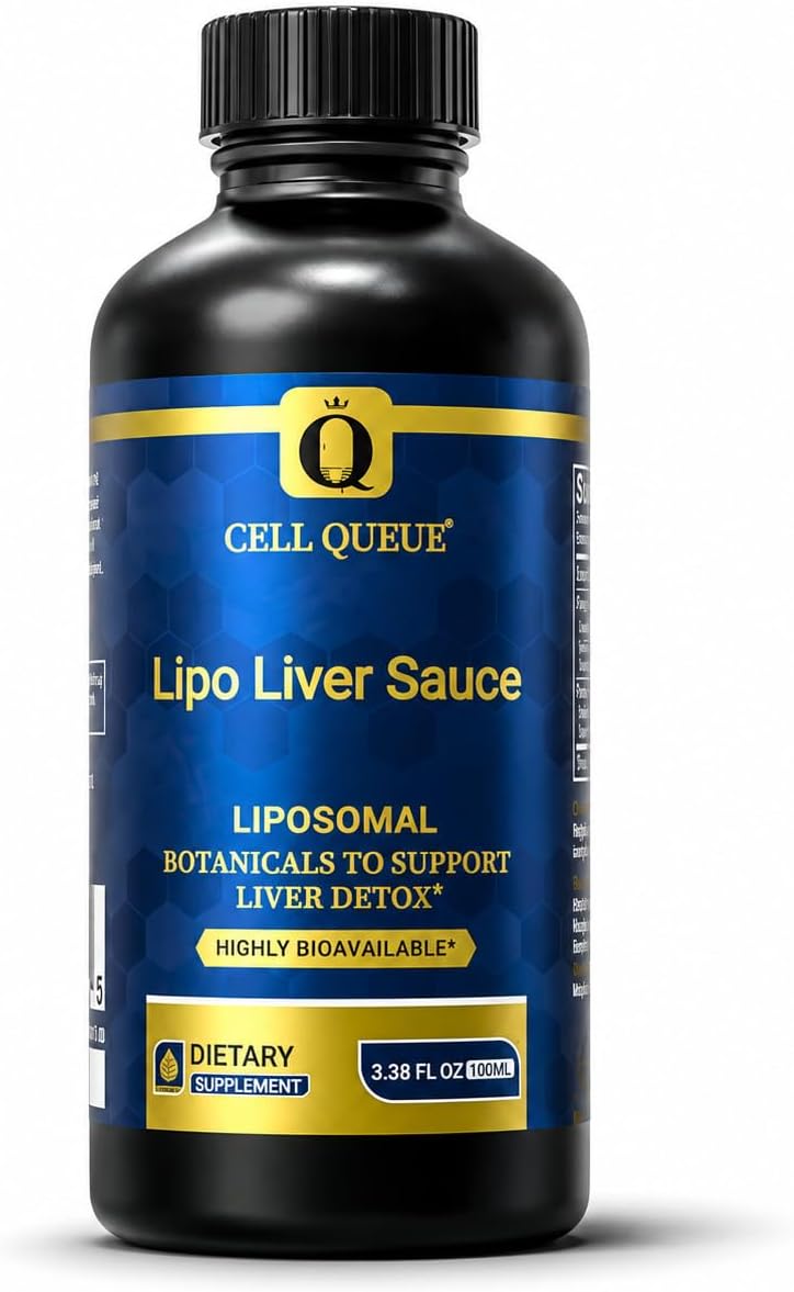 Lipo Liver Sauce - Liposomal Liver Cleanse & Detox Support Liquid with Milk Thistle, Dandelion, R-Lipoic Acid, DIM & Quercetin | Supports Bile Flow, Digestion & Liver Health | Highly Bioavailable