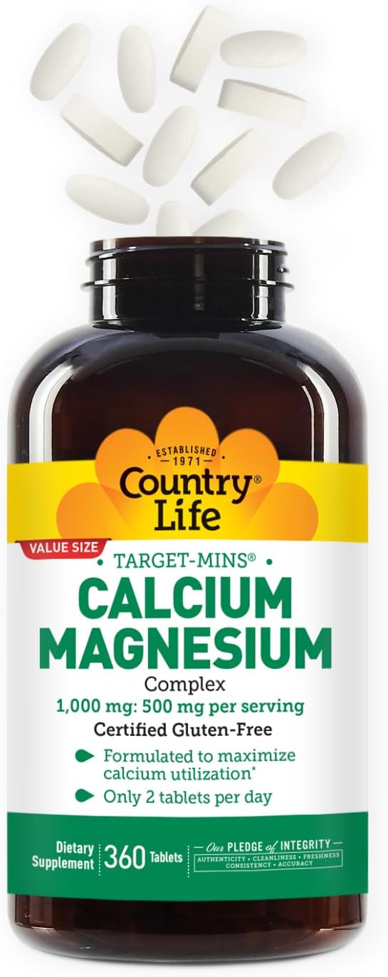 Country Life Target-Mins Calcium Magnesium Complex, 360 Tablets