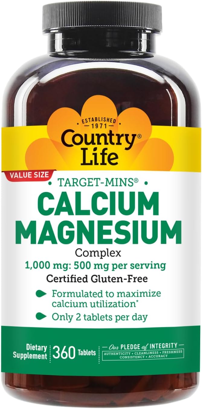 Country Life Target-Mins Calcium Magnesium Complex, 360 Tablets