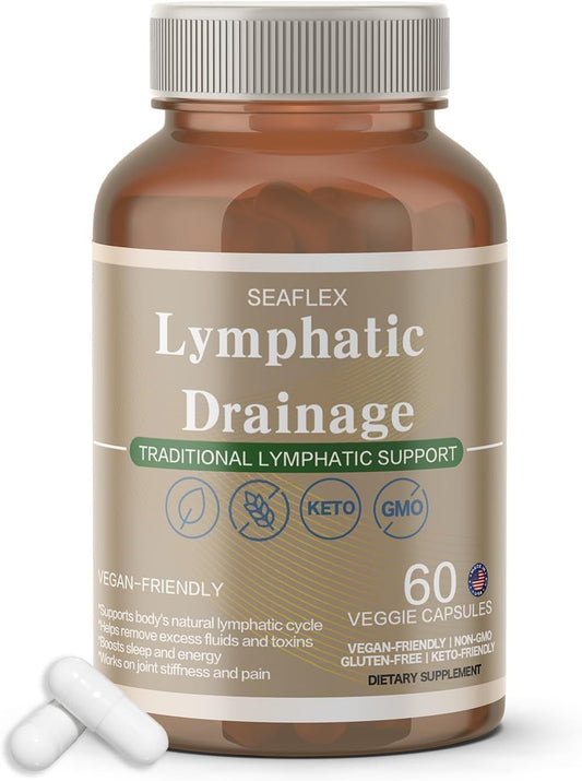 Lymphatic Drainage Capsules Natural Herbal Supplement for Fluid Balance & Immune Health, with Echinacea, Dandelion, and Burdock 60 Capsules Vunexo buy supplements Au