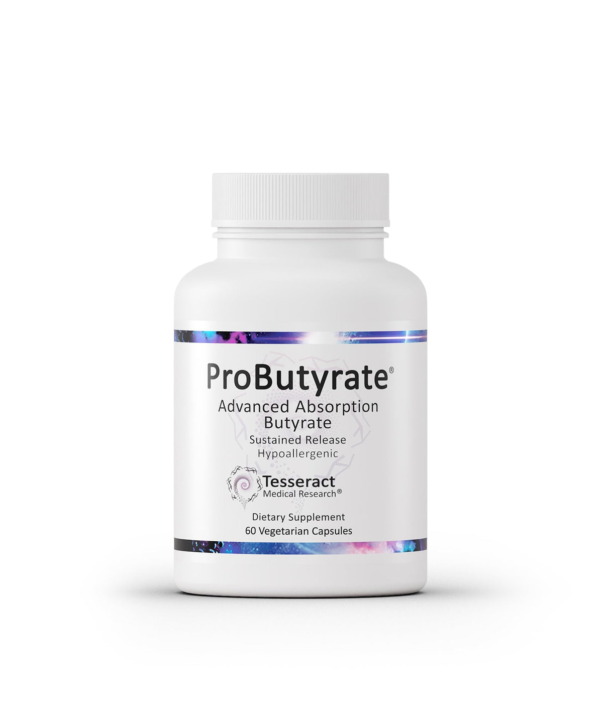 Tesseract Medical Research ProButyrate Gut Health Supplement, Butyric Acid Complex, Gastrointestinal Support Supplement, Helps Restore Balance to Stabilize Gut Microbiome, 600mg (120 Capsules)