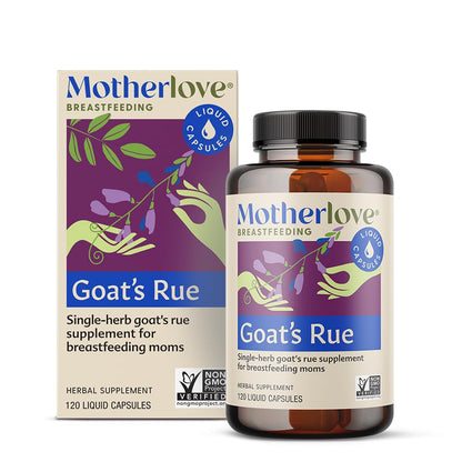 Motherlove Goat’s Rue (120 Liquid caps) Lactation Supplement for Breast Tissue Development & Supporting Breast Milk Supply —Non-GMO,
