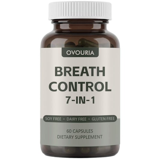 TANSPRESSO ovouria Breath & Gut Balance Capsules - 7-in-1 Formula with Probiotics, Zinc Gluconate & Magnesium Citrate for Fresh Breath, Chronic Halitosis Relief & Digestive Wellness, 60 Count(1pc) TANSPRESSOBuy Supplements Australia